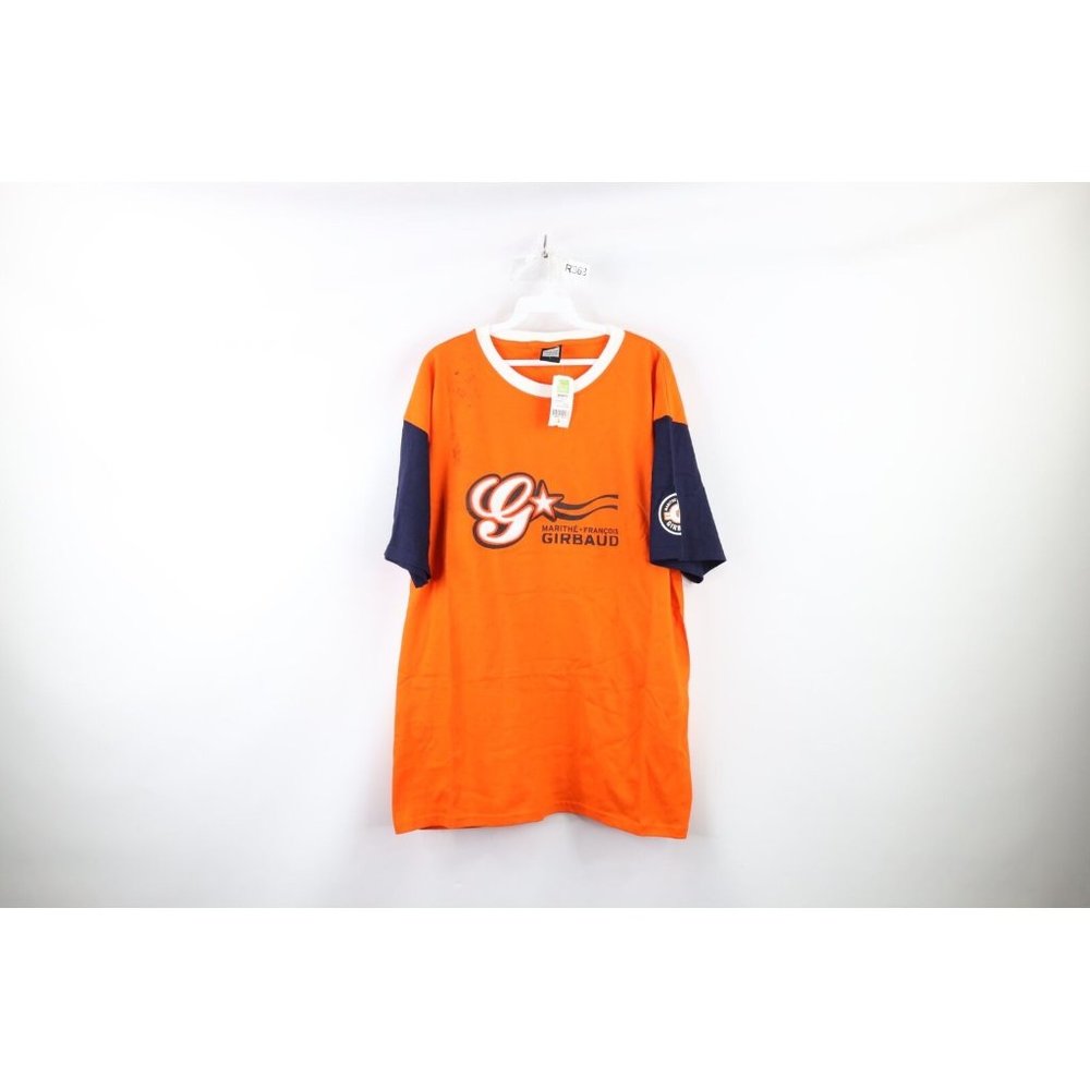 NOS Vtg 90s Marithe Francois Girbaud Mens L Baggy Fit Spell Out Script T-Shirt